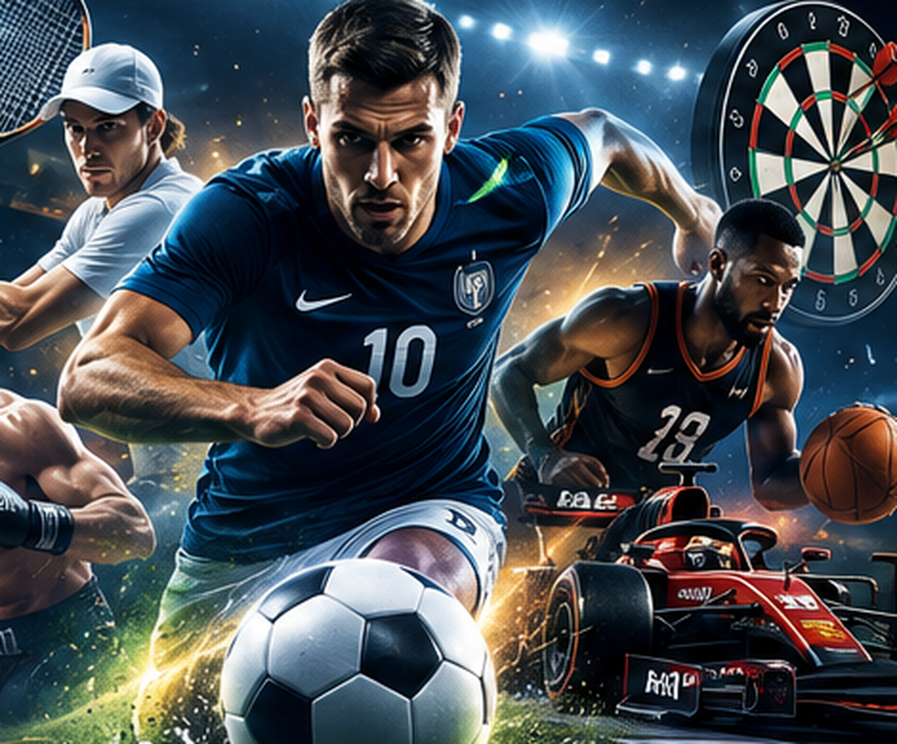 Football, tennis, basketball, boxing and motorsport representing sports betting at Burswood Casino Online Australia